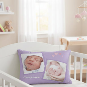 Cojín Decorativo Newborn Photo Collage Throw Pillow
