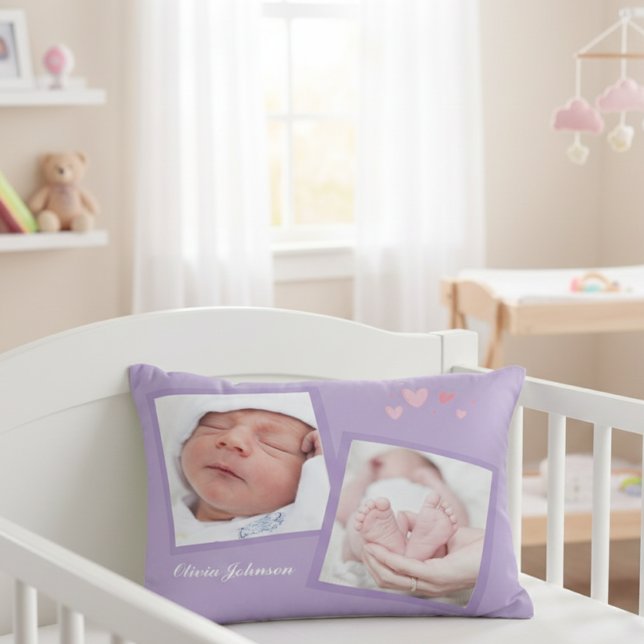 Cojín Decorativo Newborn Photo Collage Throw Pillow (Subido por el creador)