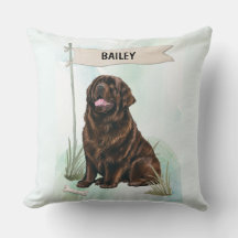 Newfoundland Acuarela Perro Personalizado