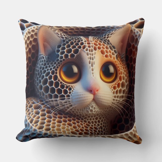 Cojín Decorativo Nice CatThrow Pillow (Anverso)