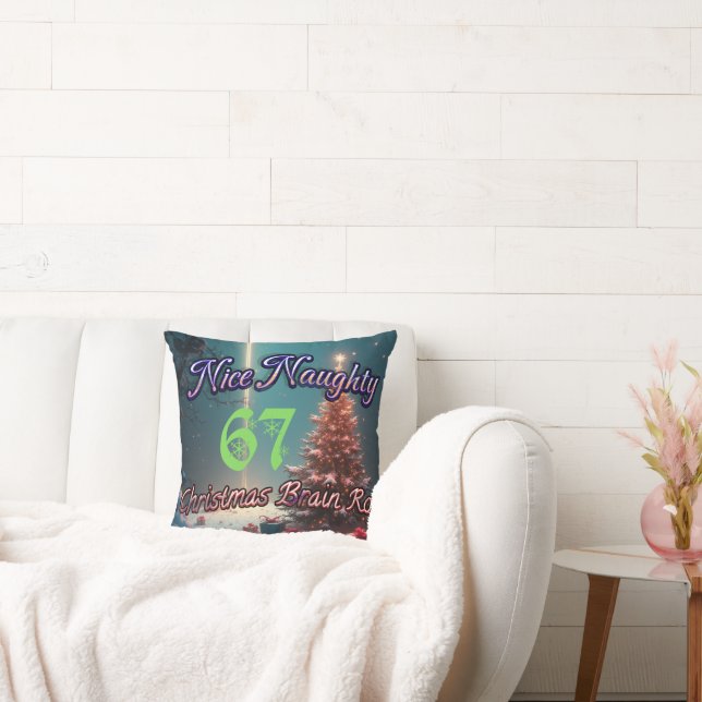 Cojín Decorativo Nice Naughty 67 Christmas Brain Rot (Sofá)