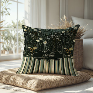 Cojín Decorativo Nicolette Dark Daisy Floral Stried
