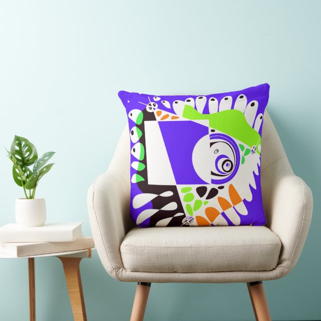 Cojín Decorativo Nido de pájaro - Blanco índigo (Silla)