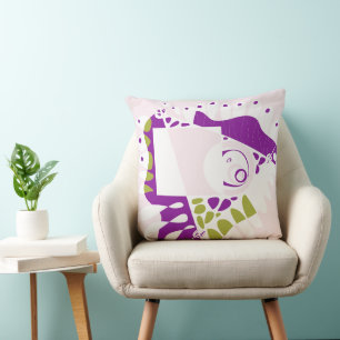 Cojín Decorativo Nido de pájaro - Blanco rosa Rubor