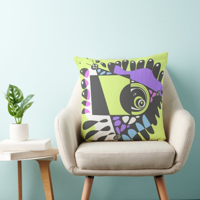 Cojín Decorativo Nido de pájaro - Lime Black (Silla)