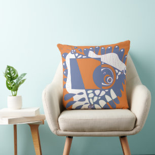 Cojín Decorativo Nido de pájaro - Naranja Periwinkle
