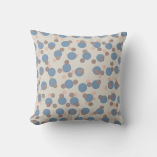 Cojín Decorativo niebla de luna, puntos rosados y azules