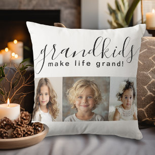 Cojín Decorativo Nietos Hacen que la Vida sea Grandiosa 3 Fotos