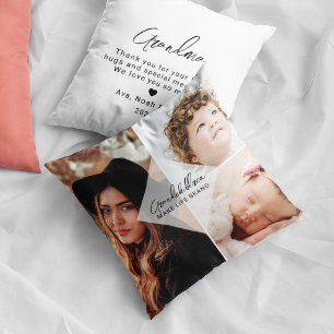 Cojín Decorativo Nietos Hacen que la Vida sea Grandiosa Abuela 3 Fo