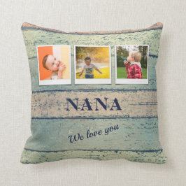 Cojín Decorativo Nietos Nana personalizados 3 Collage de fotos