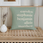 Cojín Decorativo Nietos personalizados nombran a sabio rústico eleg<br><div class="desc">Nietos personalizados nombran Cojín decorativo de sabio rústico elegante</div>