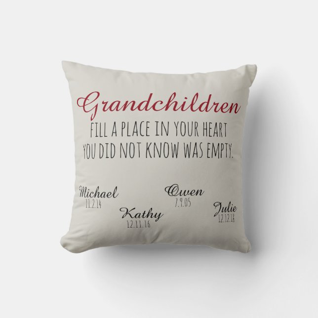 Cojín Decorativo Nietos Pillow (Anverso)