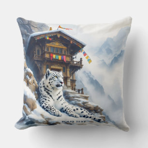Cojín Decorativo Nieve de Leopardo Blanco dulce