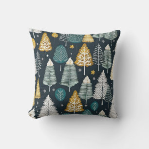 Cojín Decorativo Nieve de Navidades de diseño de árbol de pino de i