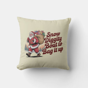 Cojín Decorativo Nieve Diggity a punto de embolsarlo todo Navidad R