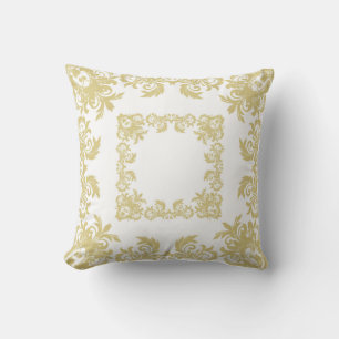 Cojín Decorativo Nieve dorada reversible