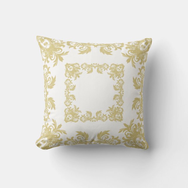 Cojín Decorativo Nieve dorada reversible (Anverso)