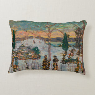 Cojín Decorativo Nieve en abril de Maurice Prendergast, Arte Antigu