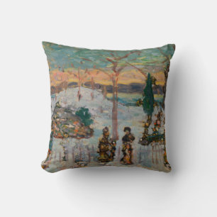 Cojín Decorativo Nieve en abril de Maurice Prendergast, Arte Antigu