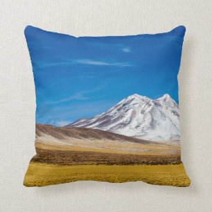 Cojín Decorativo Nieve - montañas y prado capsulados de Puna