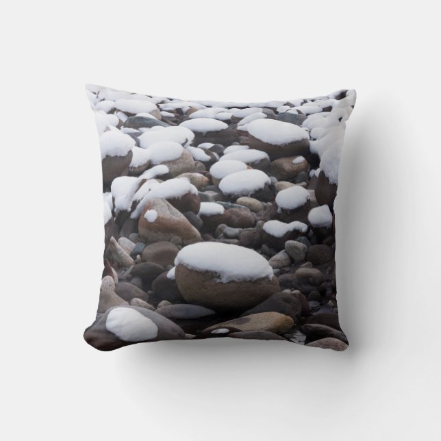Cojín Decorativo Nieve Y Rocas, Parque Nacional Del Monte Rainier (Anverso)
