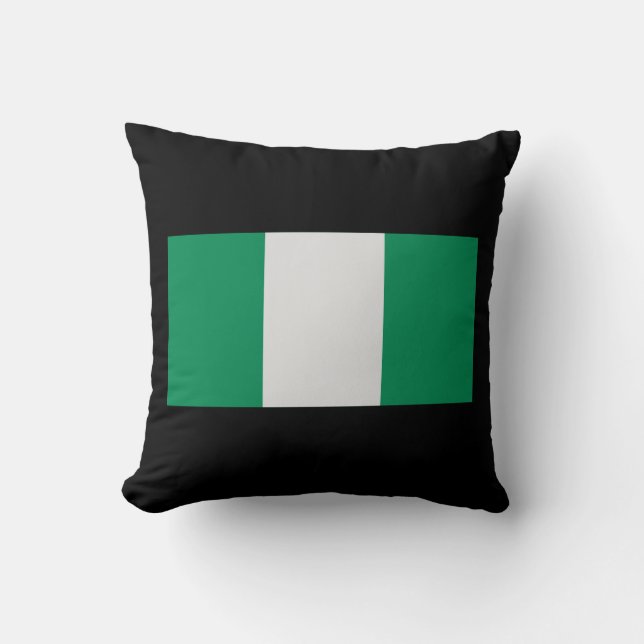 Cojín Decorativo Nigeria con bandera nigeriana (África Occidental) (Anverso)