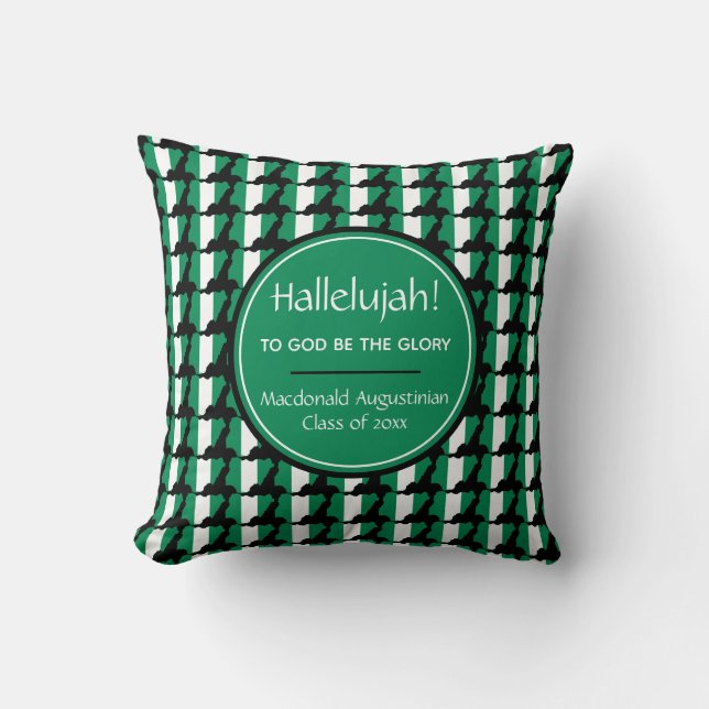 Cojín Decorativo NIGERIA Graduado Personalizado HALLELUJAH Keepsake (Anverso)