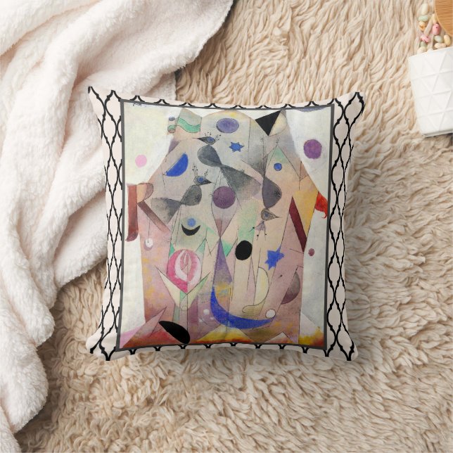 Cojín Decorativo Nightingales persas de Paul Klee, arte abstracto (Manta)