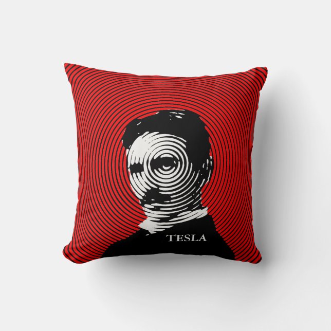 Cojín Decorativo Nikola Tesla (Anverso)