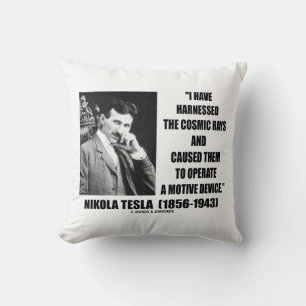Cojín Decorativo Nikola Tesla Aprovechó El Dispositivo De Rayos Cós