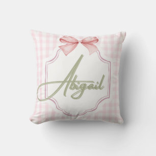 Cojín Decorativo Niña Abigail Personalizada Bow&Gingham