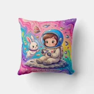 Cojín Decorativo ~ NIÑA ASTRONAUTA ~ Dulce Vintage~