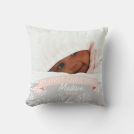 Cojín Decorativo Niña bebé primera Navidad |