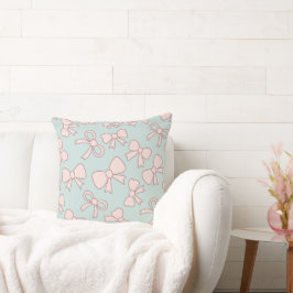 Cojín Decorativo Niña Bonita Lindo Lazo Azul Rosa