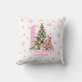 COJÍN DECORATIVO NIÑA DE BEBÉ PRIMER NAVIDADES