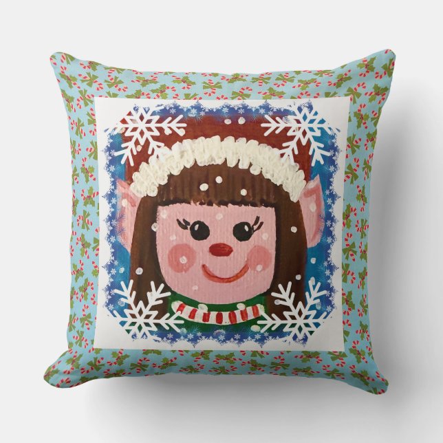Cojín Decorativo Niña Elfa (Anverso)