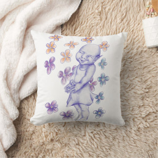 Cojín Decorativo Niña elfa tímida y linda