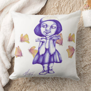 Cojín Decorativo Niña ingeniosa y linda