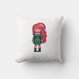 Cojín Decorativo Niña pelirroja adorable