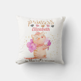 Cojín Decorativo Niña Regalos 1 Cumpleaños Ducha Princesa Gatos