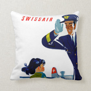 Cojín Decorativo Niña Swissair