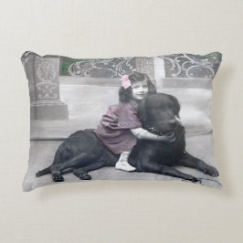 Cojín Decorativo Niña y su Perro