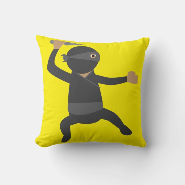 Cojín Decorativo Ninja Divertido (Anverso)