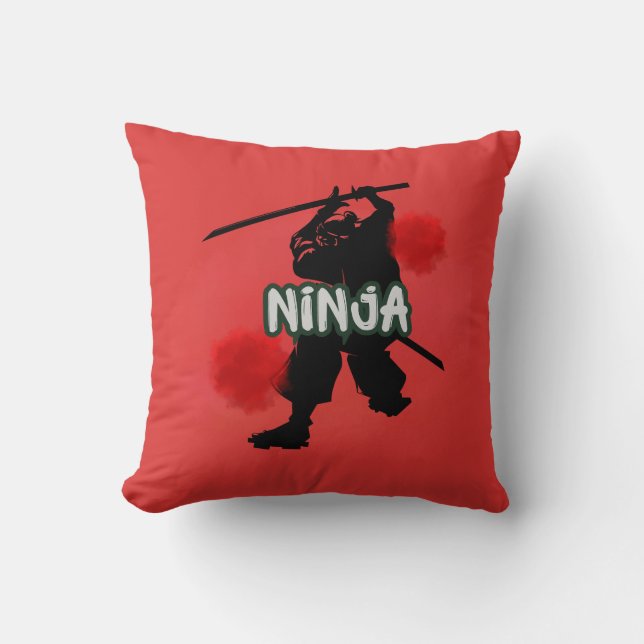 Cojín Decorativo Ninja Luna de Sangre (Anverso)