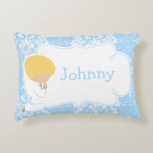 Cojín Decorativo Niño Adorable Rezando y Poema