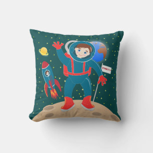 Cojín Decorativo Niño astronauta en la fiesta de cumpleaños de la l