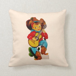 Cojín Decorativo Niño cantante del vaquero