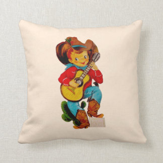 Cojín Decorativo Niño cantante del vaquero