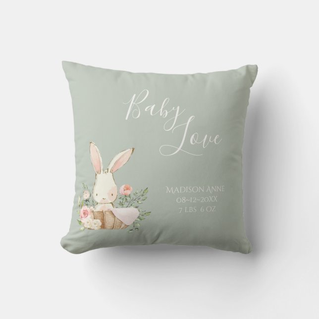 Cojín Decorativo Niño Chica Nombre guión sabio Amor Keepsake (Anverso)