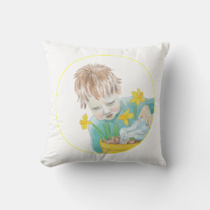 Cojín Decorativo Niño Con Daffodils
